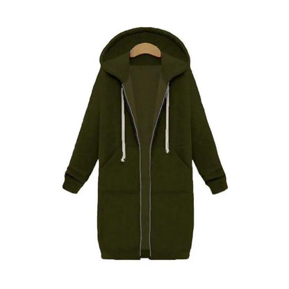 Longline Zip Hoodie for Women – Cozy & Versatile Layering Piece-Caliboot