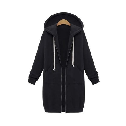 Longline Zip Hoodie for Women – Cozy & Versatile Layering Piece-Caliboot