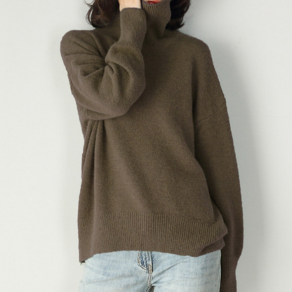 Loose Knitted Turtleneck Sweater for Women – Cozy & Stylish for Fall/Winter 13