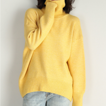Loose Knitted Turtleneck Sweater for Women – Cozy & Stylish for Fall/Winter 4