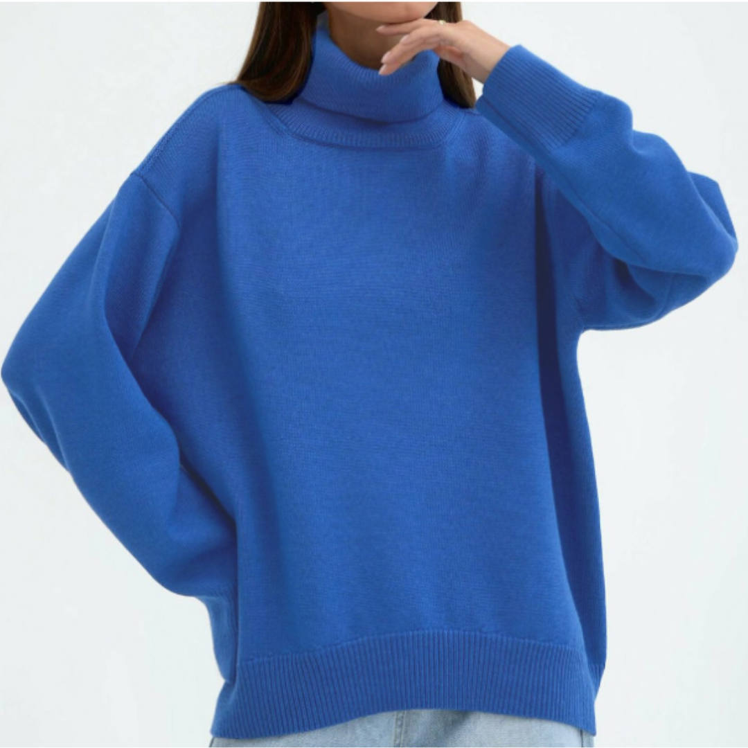 Loose Knitted Turtleneck Sweater for Women – Cozy & Stylish for Fall/Winter 7