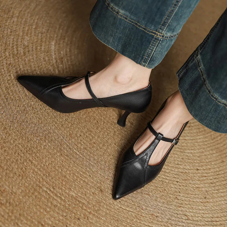 Lorena Genuine Leather Heels Caliboot