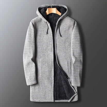 John | Men's Trendy Full-Length Hooded Coat Caliboot