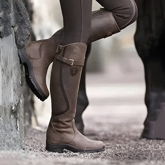 Mid-Tube Knight Boots for Women – Stylish & Comfortable
