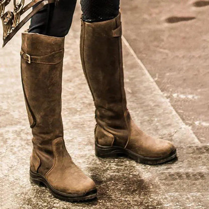 Mid-Tube Knight Boots for Women – Stylish & Comfortable