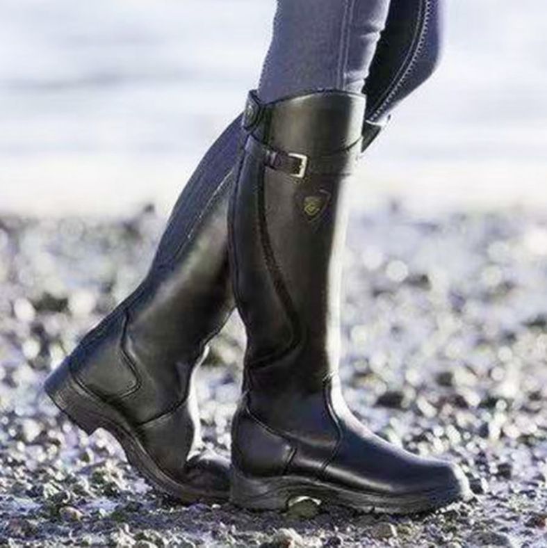 Mid-Tube Knight Boots for Women – Stylish & Comfortable