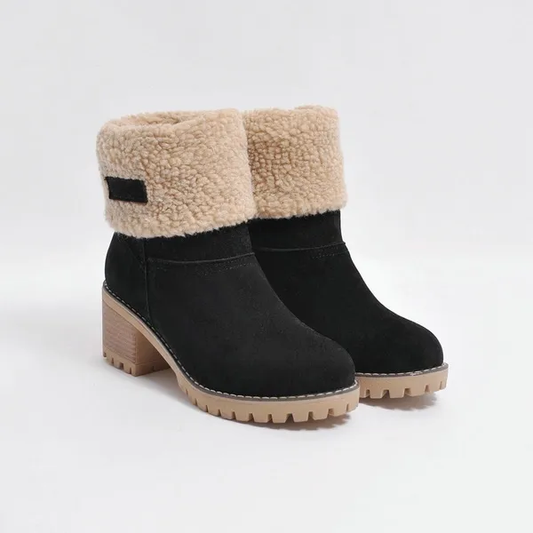Mid-Tube Snow Boots for Women – Stylish & Versatile Winter Wear