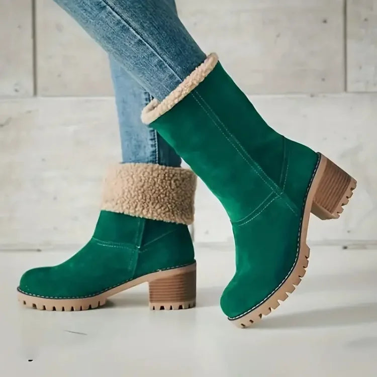 Mid-Tube Snow Boots for Women – Stylish & Versatile Winter Wear