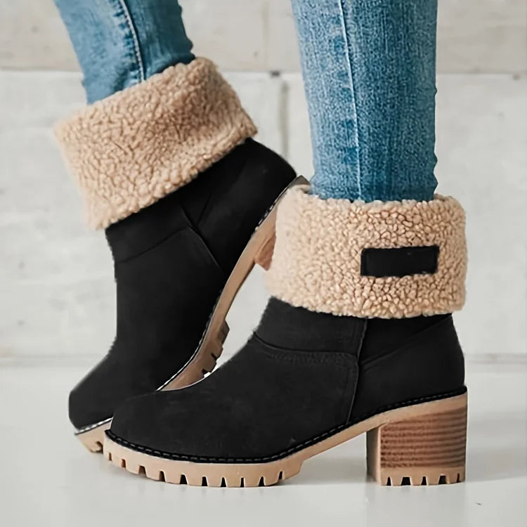 Mid-Tube Snow Boots for Women – Stylish & Versatile Winter Wear