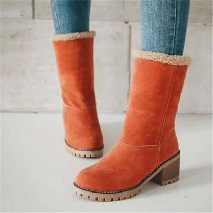 Mid-Tube Winter Snow Boots for Women – Stylish & Versatile Comfort