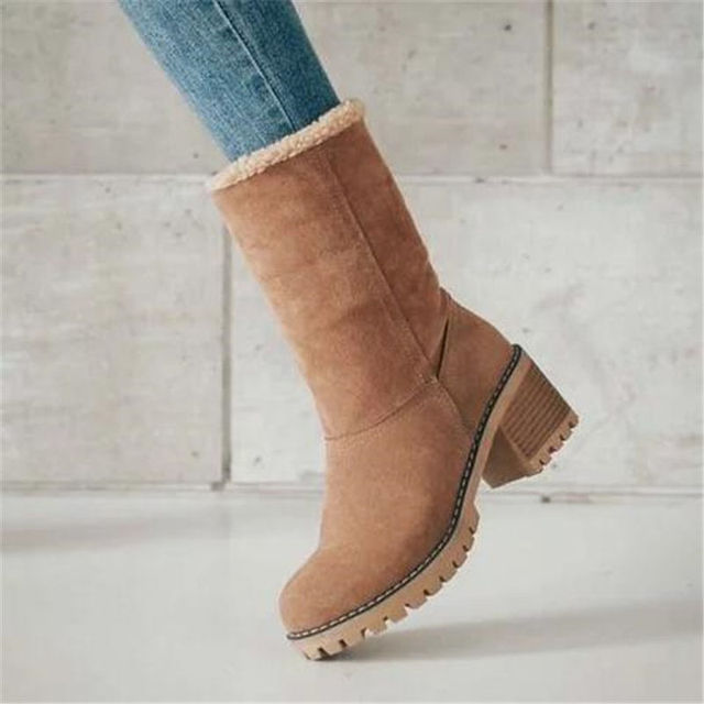 Mid-Tube Winter Snow Boots for Women – Stylish & Versatile Comfort