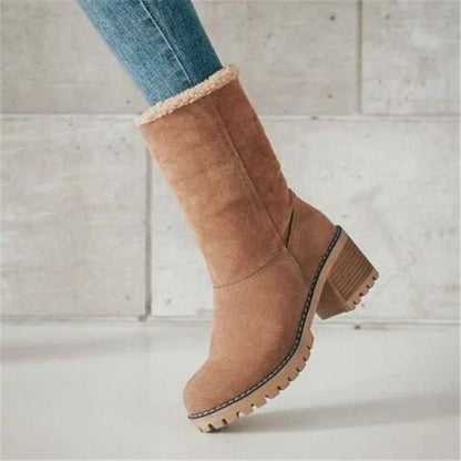 Mid-Tube Winter Snow Boots for Women – Stylish & Versatile Comfort