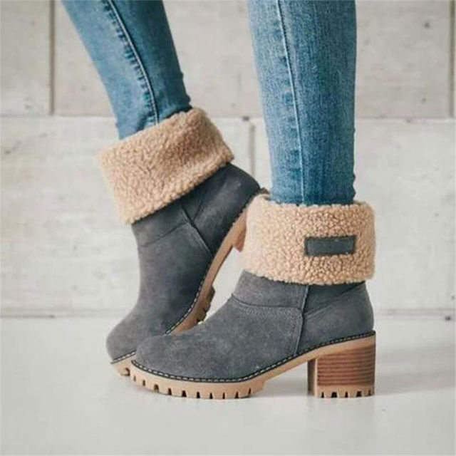 Mid-Tube Winter Snow Boots for Women – Stylish & Versatile Comfort