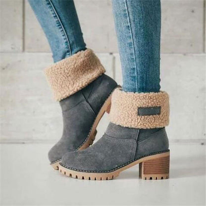 Mid-Tube Winter Snow Boots for Women – Stylish & Versatile Comfort