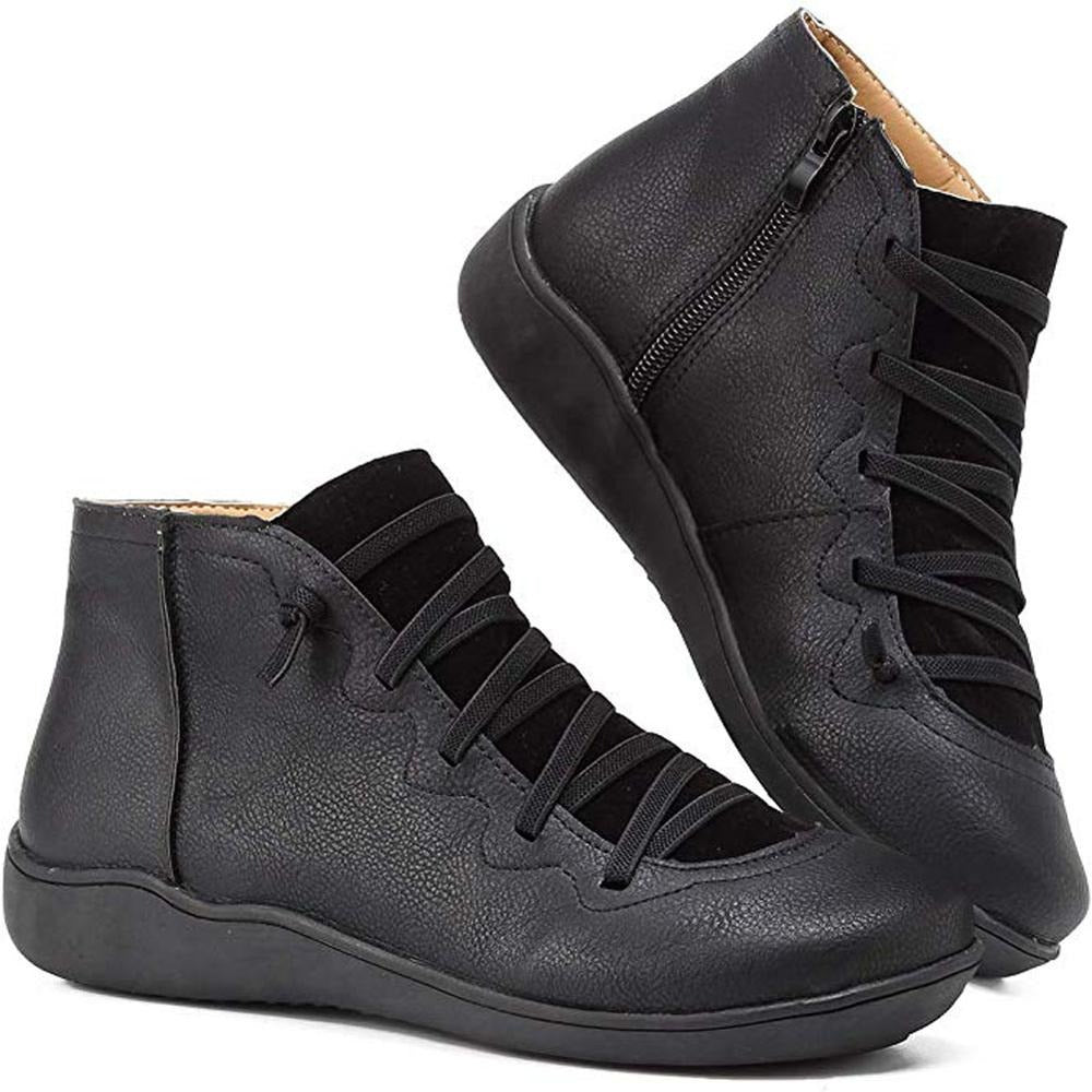 Minimalist Lace-Up Ankle Boots for Women – Stylish & Versatile