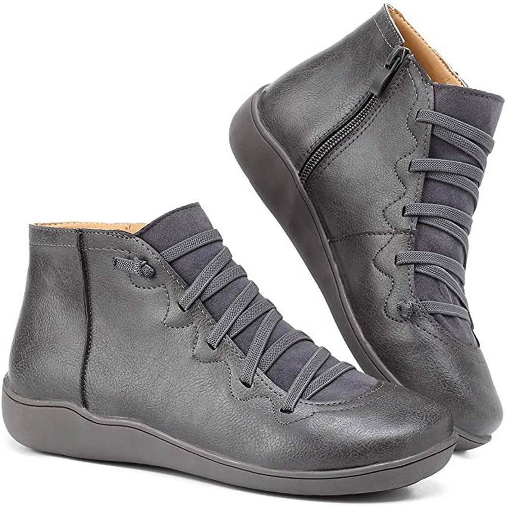 Minimalist Lace-Up Ankle Boots for Women – Stylish & Versatile