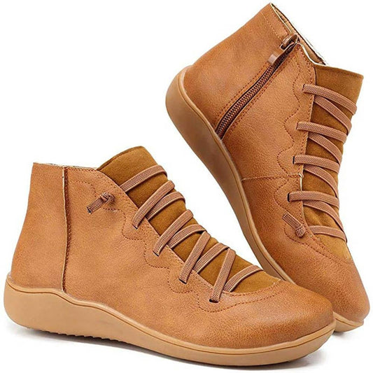 Minimalist Lace-Up Ankle Boots for Women – Stylish & Versatile