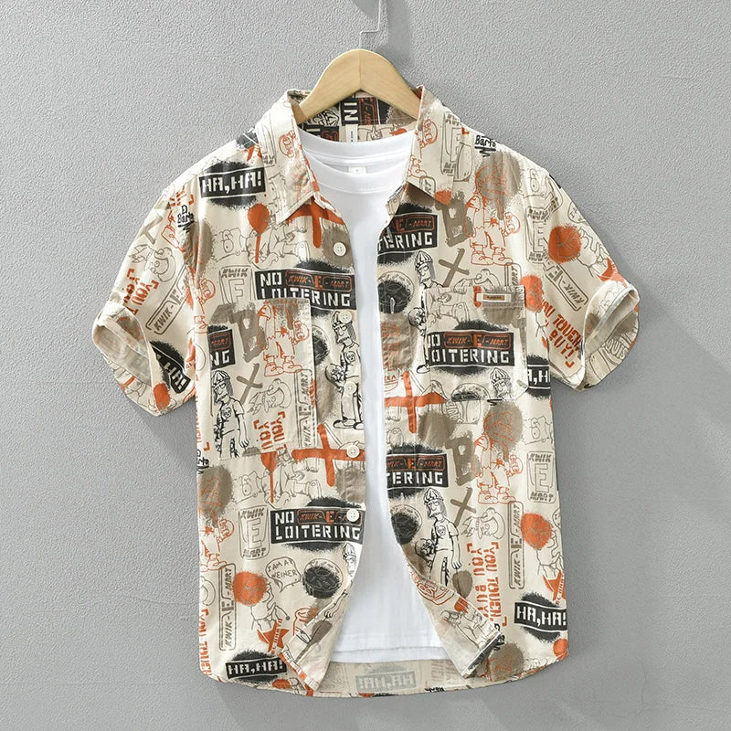 Noam – Chemise à Motifs pour Hommes – Stylée & Décontractée