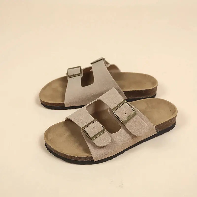 Non-Slip Cork Slippers for Women – Comfortable & Stylish