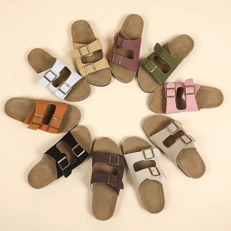 Non-Slip Cork Slippers for Women – Comfortable & Stylish