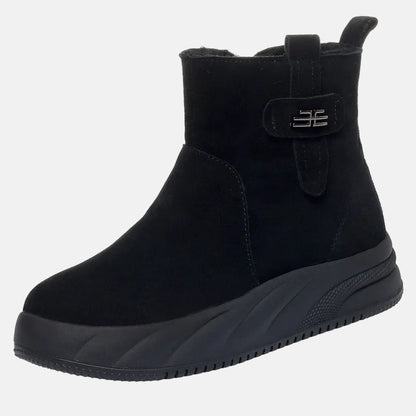 Sleek Platform Ankle Boots for Women – Trendy Slip-On Style Caliboot