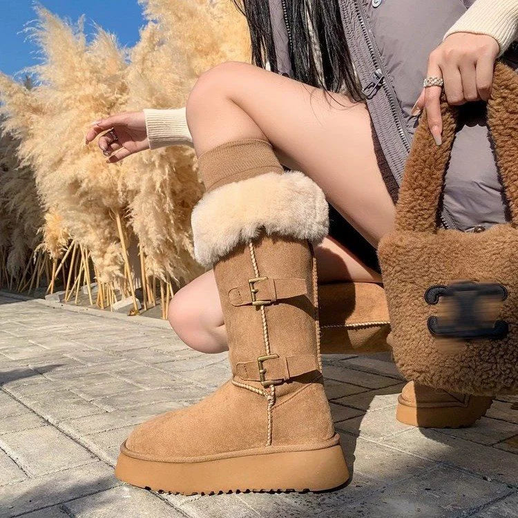 Lace-Up Mid-Calf Boots for Women – Stylish & Comfortable Caliboot