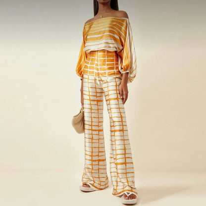 Off-Shoulder Two Piece Summer Outfit for Women – Chic & Comfortable Style 9