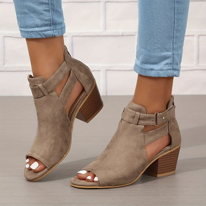Open Toe Block Heel Sandals for Women – Chic & Comfortable Style