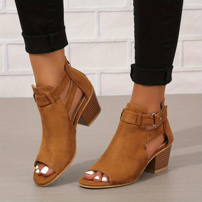 Open Toe Block Heel Sandals for Women – Chic & Comfortable Style