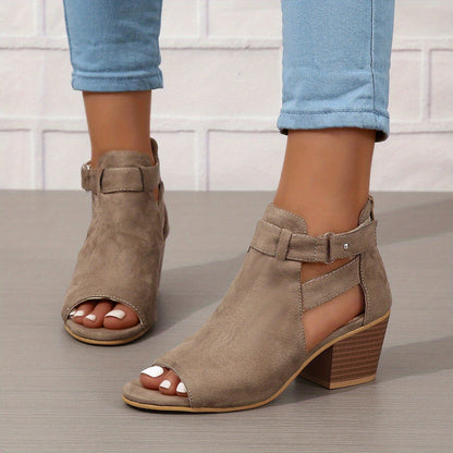 Open Toe Block Heel Sandals for Women – Chic & Comfortable Style