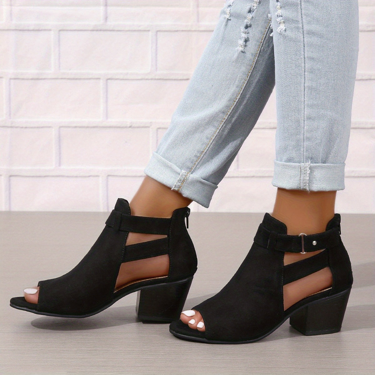 Open Toe Block Heel Sandals for Women – Chic & Comfortable Style