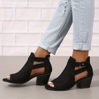 Open Toe Block Heel Sandals for Women – Chic & Comfortable Style