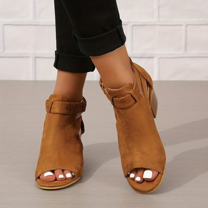 Open Toe Block Heel Sandals for Women – Chic & Comfortable Style