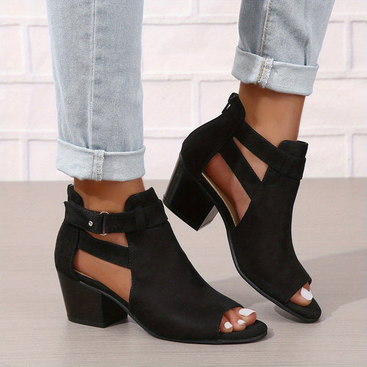 Open Toe Block Heel Sandals for Women – Chic & Comfortable Style