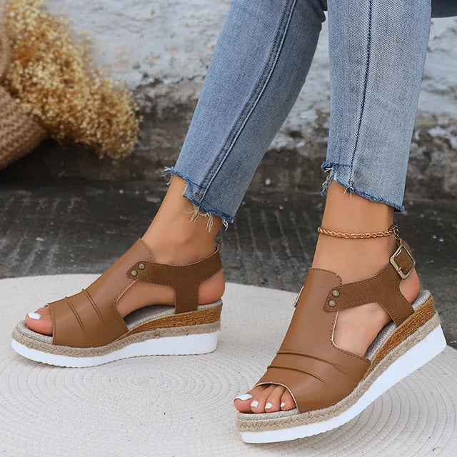 Open Toe Wedge Sandals for Women – Chic & Comfortable