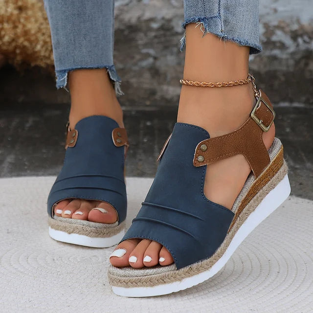 Open Toe Wedge Sandals for Women – Chic & Comfortable