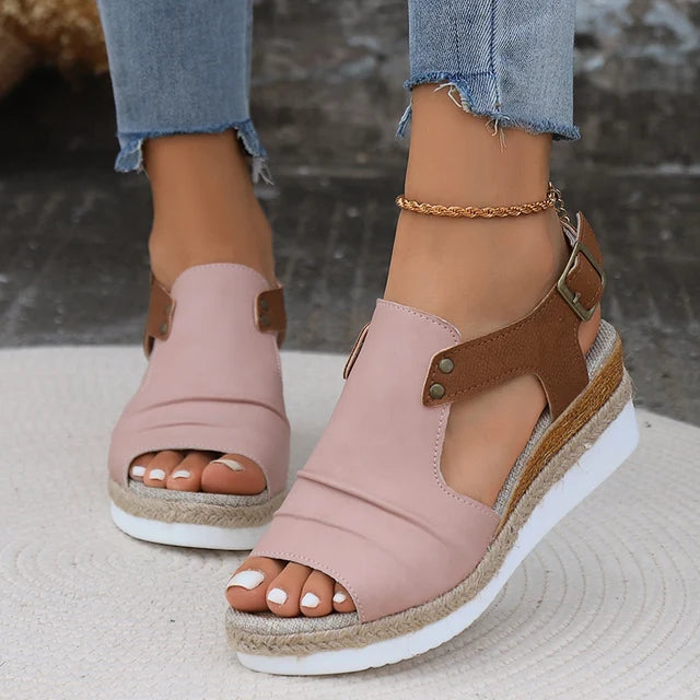 Open Toe Wedge Sandals for Women – Chic & Comfortable