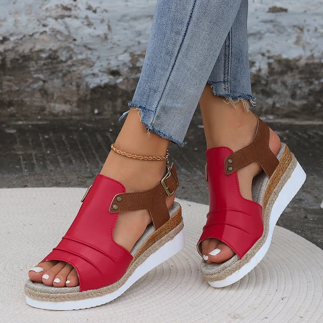 Open Toe Wedge Sandals for Women – Chic & Comfortable