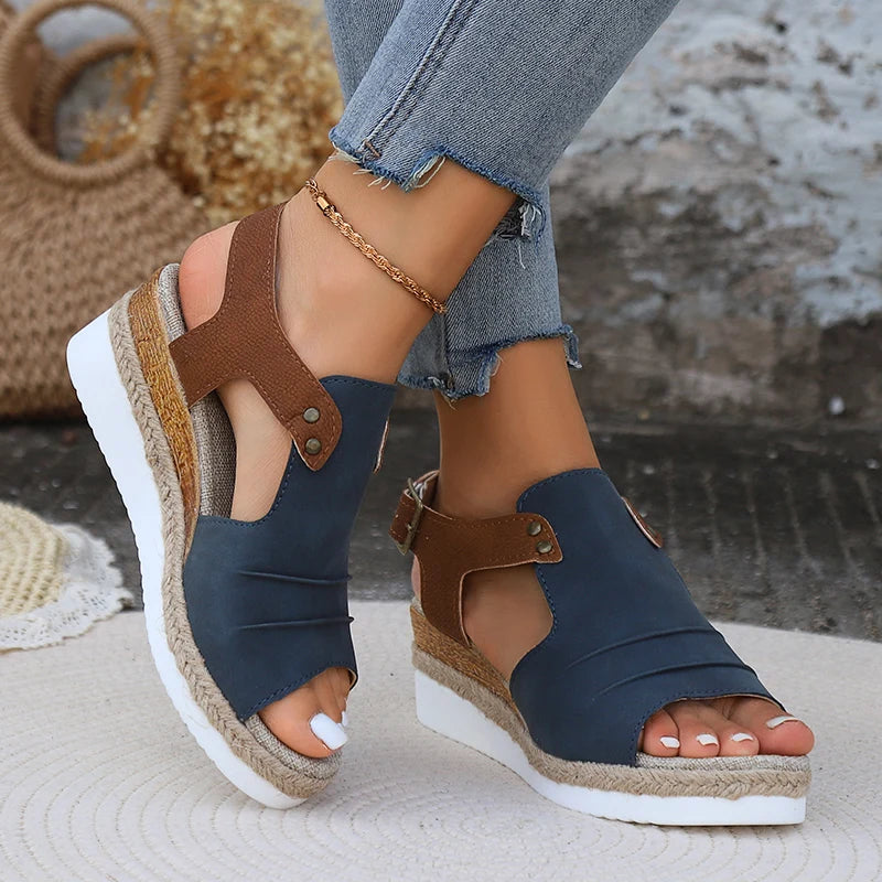 Open Toe Wedge Sandals for Women – Chic & Comfortable