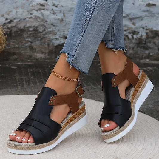 Open Toe Wedge Sandals for Women – Chic & Comfortable