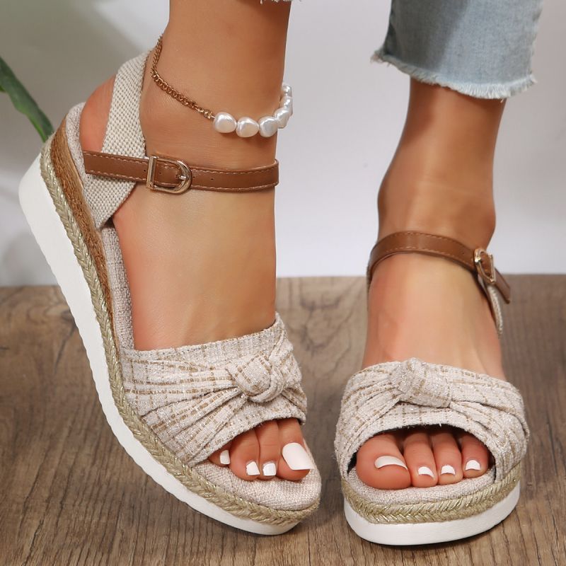 Open Toe Wedge Sandals for Women – Chic Espadrille Style & All-Day Comfort