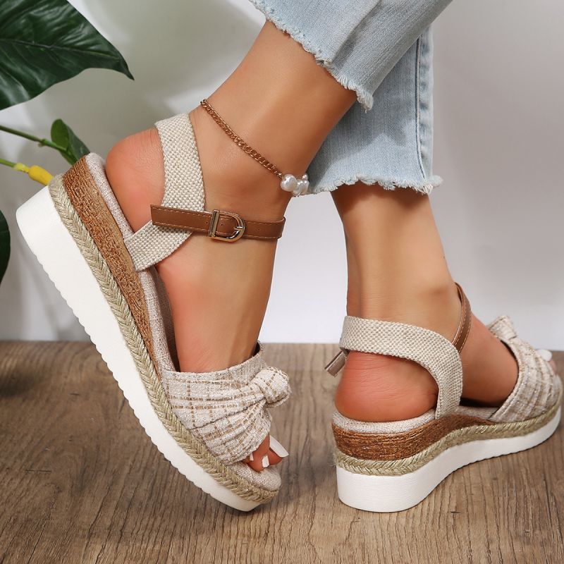 Open Toe Wedge Sandals for Women – Chic Espadrille Style & All-Day Comfort