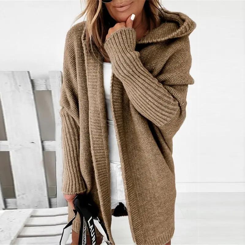 Oversized Hooded Cardigan for Women – Cozy & Effortless Style-Caliboot