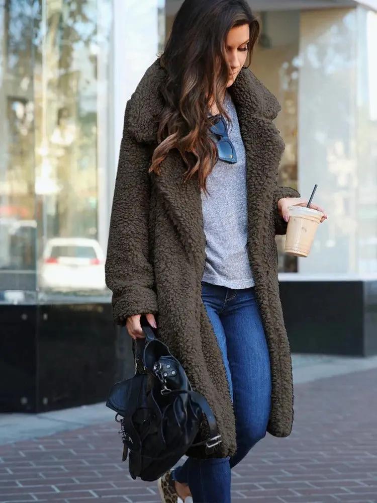 Oversized Teddy Coat for Women – Cozy & Stylish Warmth-Caliboot