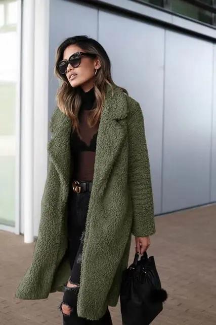 Oversized Teddy Coat for Women – Cozy & Stylish Warmth-Caliboot