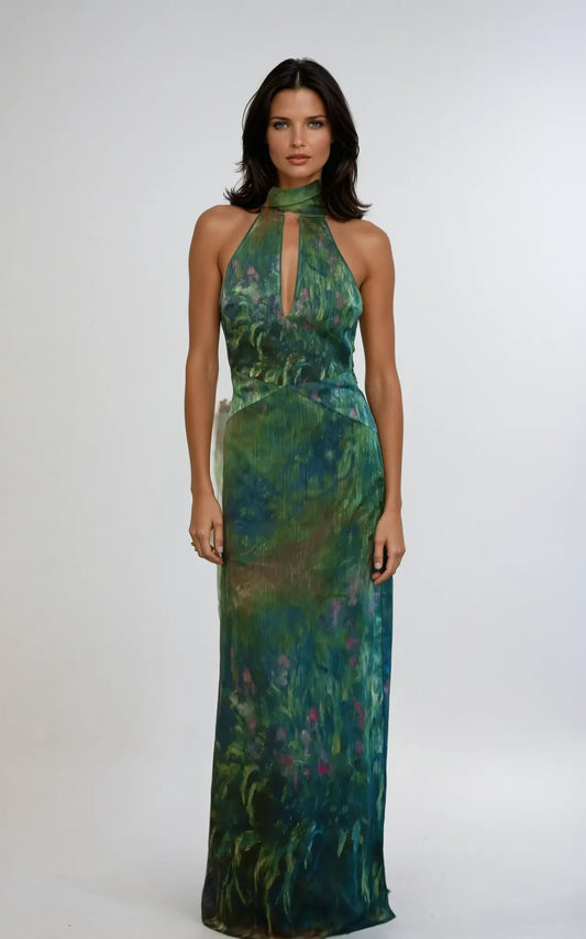 Painterly Maxi Dress for Women – Elegant & Alluring 0
