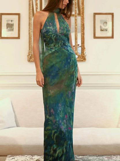 Painterly Maxi Dress for Women – Elegant & Alluring 3