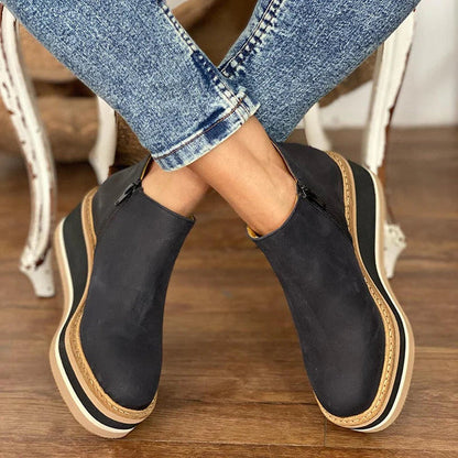 Platform Wedge Ankle Boots for Women – Stylish & Comfortable