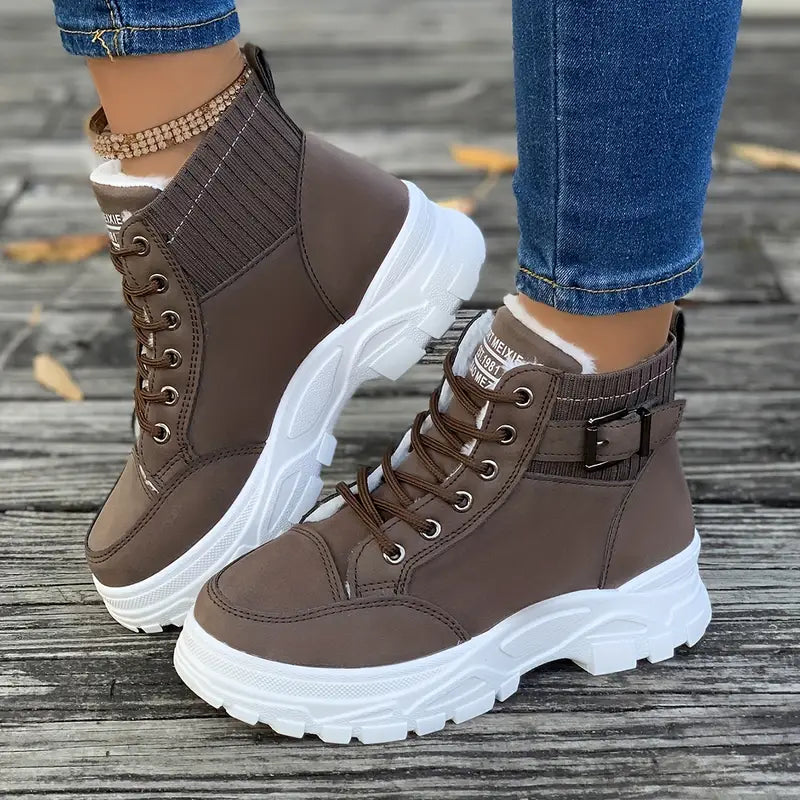 Plush Ankle Boots for Women – Stylish & Cozy Comfort