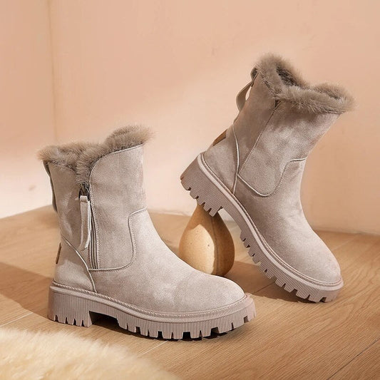 Plush Platform Snow Boots for Women – Stylish & Cozy for Winter